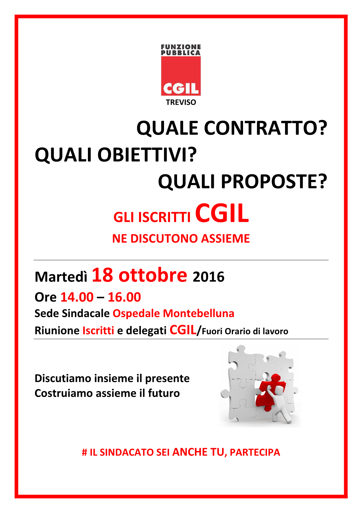 Riunione iscritti e delgati CGIL - Ospedale Montebelluna 18.10.16